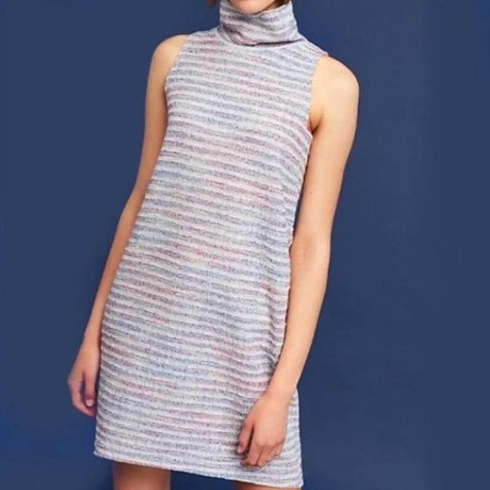 Anthropologie Akemi + Kin Tweed Turtleneck Sheath Dress